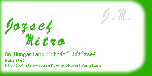jozsef mitro business card